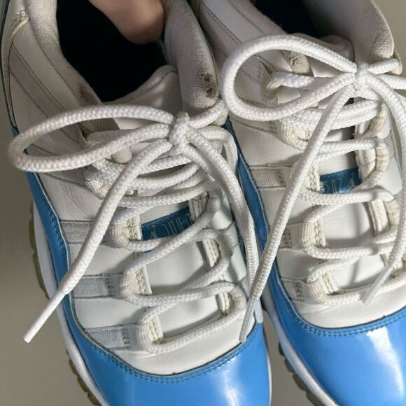 Nike Air Jordan 11 Retro UNC White Blue Sneakers Size 7 - Picture 10 of 12